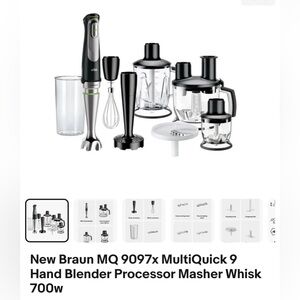 Braun MultiQuick 9 Hand Blender Set - Black and Silver